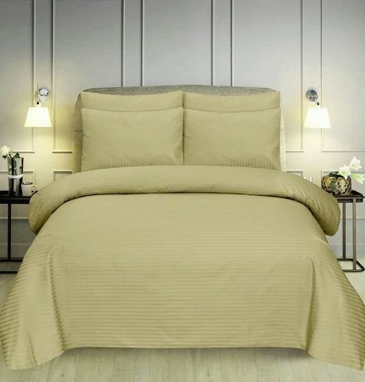 Beige Stripe - 7pcs Winter Razai/Quilt Set (Luxury) - Windsorlino.com