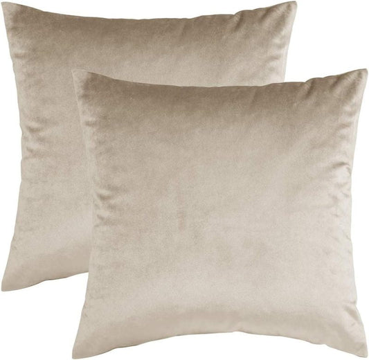 Beige - Velvet Cushion Covers - Windsorlino.com