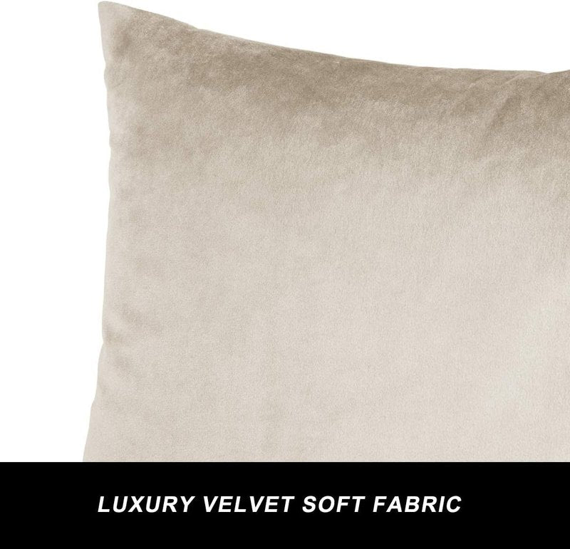 Beige - Velvet Cushion Covers - Windsorlino.com