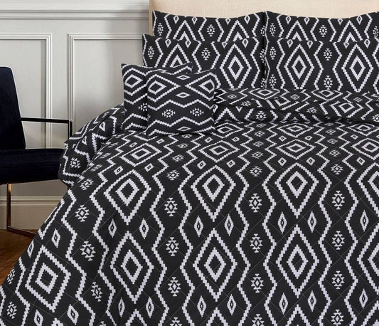 Black Aztec - Comforter Set - Windsorlino.com
