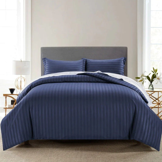 Blue Stripe - 7pcs Winter Razai/Quilt Set (Luxury) - Windsorlino.com