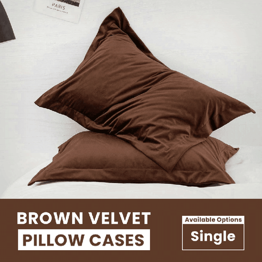 Brown Velvet - Pillow Cases - Windsorlino.com