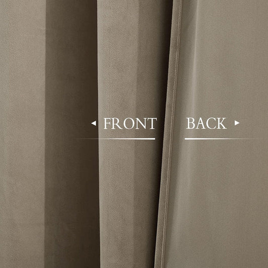 Camel Beige - Velvet Window Curtains (Ultra Soft) - Windsorlino.com