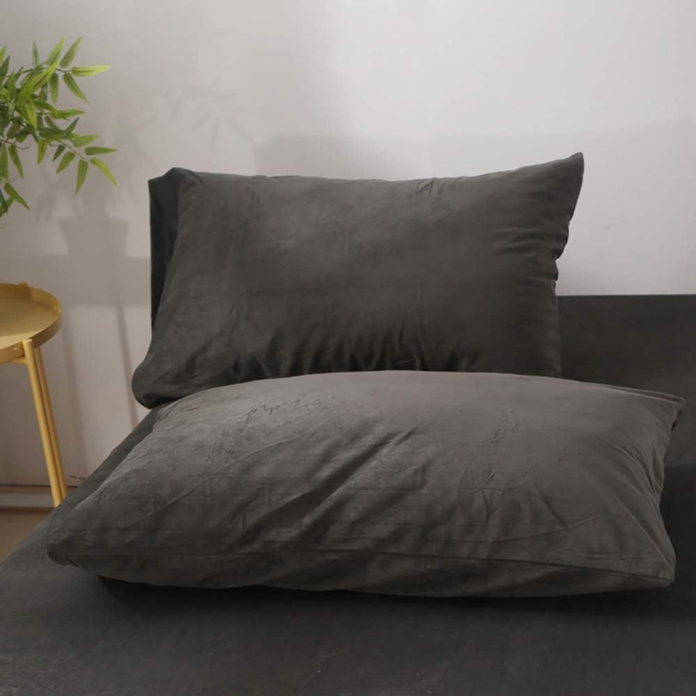 Charcoal Velvet - Luxury Bed Sheet Set - Windsorlino.com