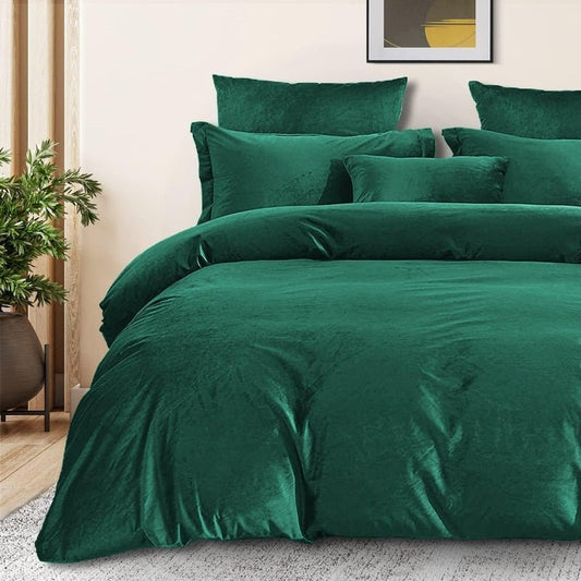 Emerald Velvet - Bed Set 8 Pcs (Luxury) - Windsorlino.com