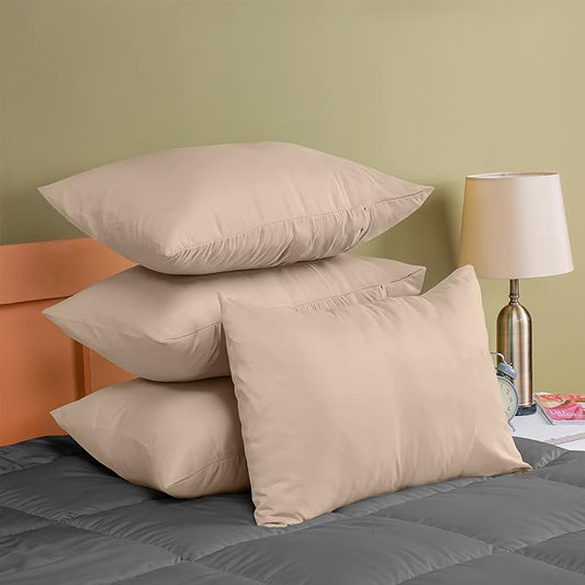 Ferrera Beige Pillow Case - Pack of 4 - Windsorlino.com