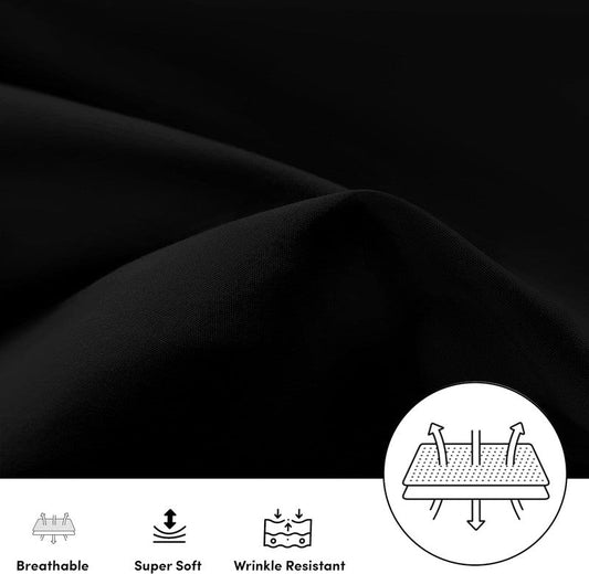 Ferrera Black Pillow Case - Pack of 2 - Windsorlino.com