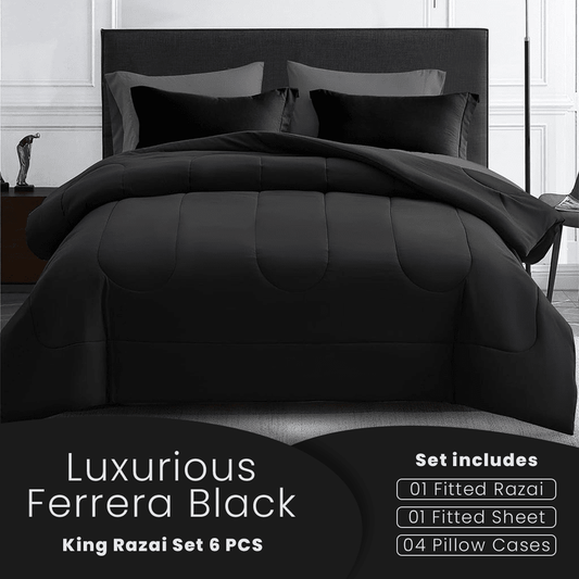 Ferrera Black - Winter Razai Set - Windsorlino.com