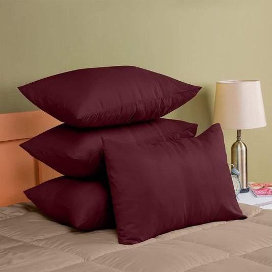 Ferrera Burgundy Pillow Case - Pack of 4 - Windsorlino.com