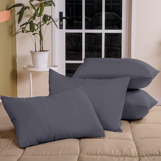 Ferrera Charcoal Grey Pillow Case - Pack of 4 - Windsorlino.com