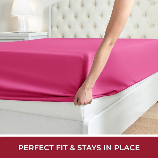 Ferrera Hot Pink - Fitted Sheet Set - Windsorlino.com
