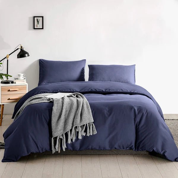 Ferrera Navy Blue - Bed Set - Windsorlino.com