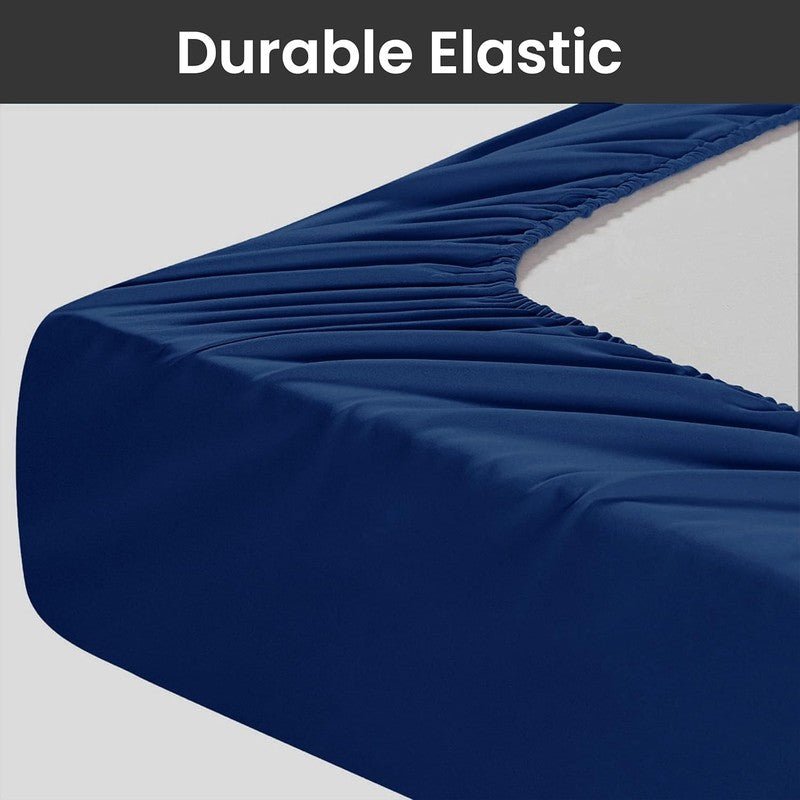 Ferrera Navy Blue - Fitted Sheet Set - Windsorlino.com