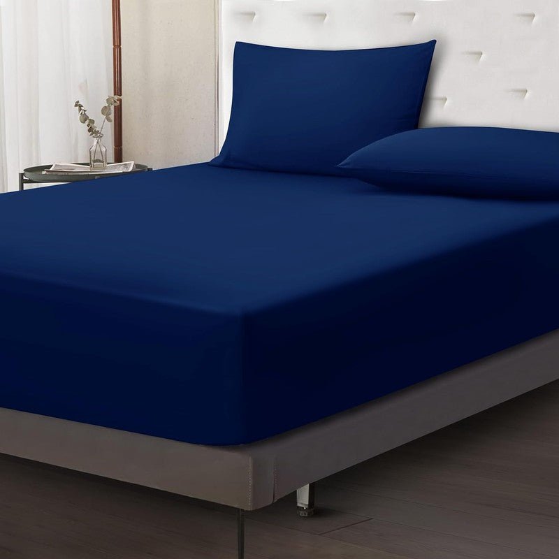 Ferrera Navy Blue - Fitted Sheet Set - Windsorlino.com