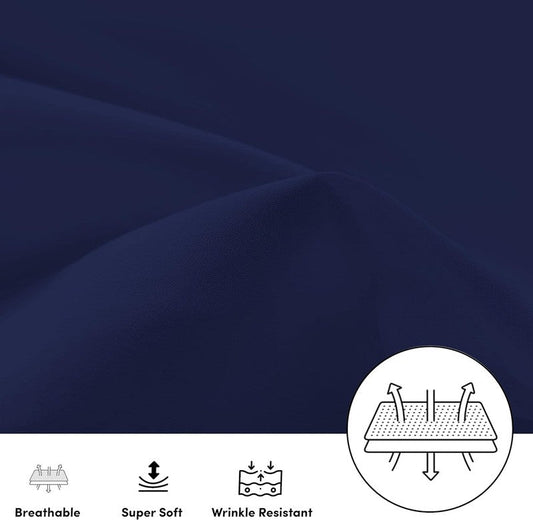 Ferrera Navy Blue Pillow Case - Pack of 2 - Windsorlino.com