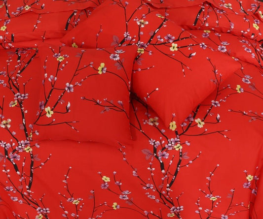 Floral Coral - Bed Sheet Set - Windsorlino.com