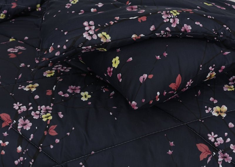 Floral Navy - Winter Razai Set - Windsorlino.com