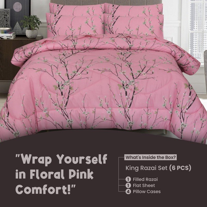 Floral Pink - Winter Razai Set - Windsorlino.com