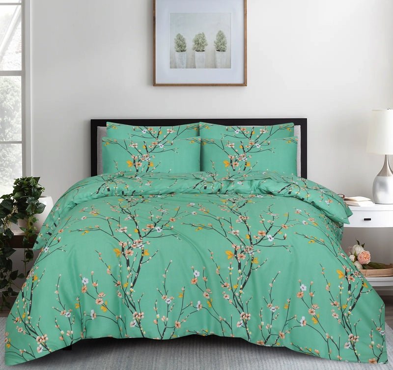 Floral Teal - Bed Set - Windsorlino.com