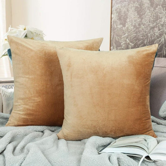 Gold Brown - Velvet Cushion Covers - Windsorlino.com