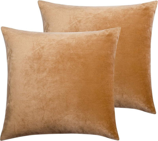 Gold Brown - Velvet Cushion Covers - Windsorlino.com