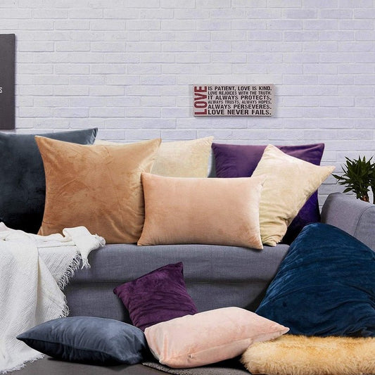 Gold Brown Velvet - Pillow Cases - Windsorlino.com