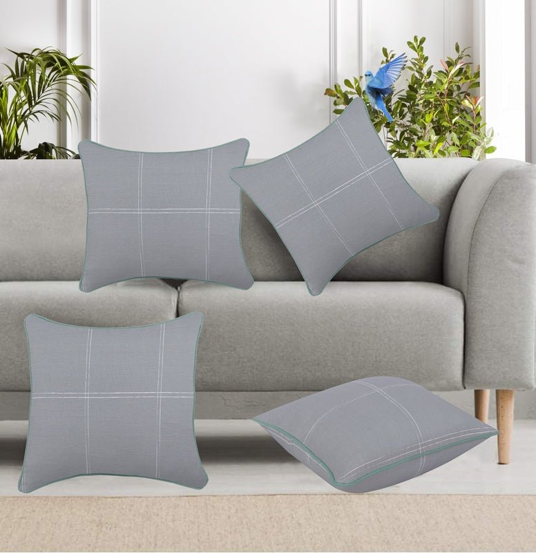 Green Piping - Cushion Covers Pack of Two - Windsorlino.com