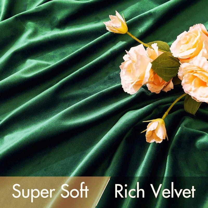 Green - Velvet Window Curtains (Ultra Soft) - Windsorlino.com