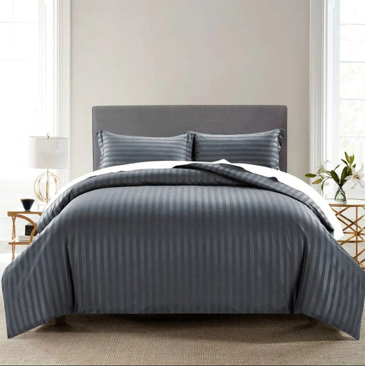 Grey Stripe - 7pcs Winter Razai/Quilt Set (Luxury) - Windsorlino.com