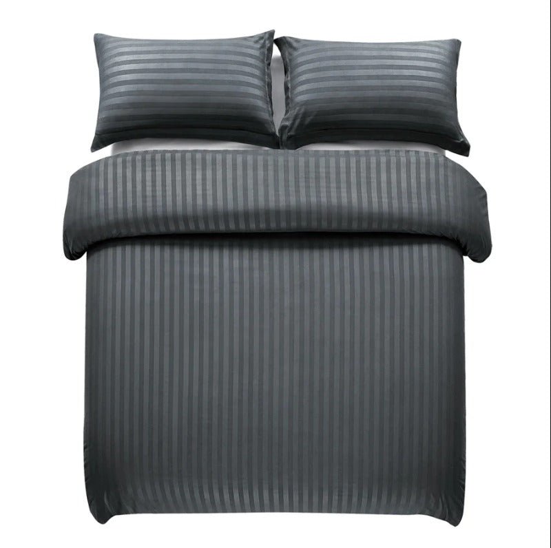 Grey Stripe - 7pcs Winter Razai/Quilt Set (Luxury) - Windsorlino.com