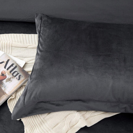 Grey Velvet - Pillow Cases - Windsorlino.com