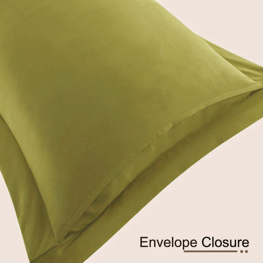 Imperial Olive Green - Pack of 2 Pillow Cases Sham (Luxury) - Windsorlino.com