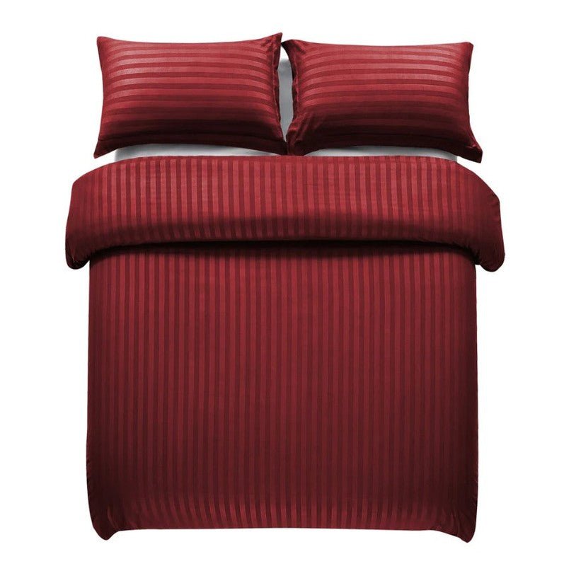 Maroon Stripe - 7pcs Winter Razai/Quilt Set (Luxury) - Windsorlino.com