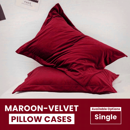 Maroon Velvet - Pillow Cases - Windsorlino.com