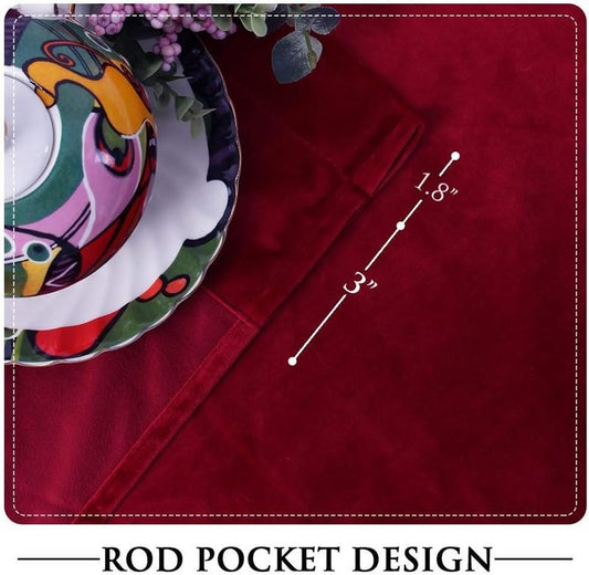 Maroon - Velvet Window Curtains (Ultra Soft) - Windsorlino.com