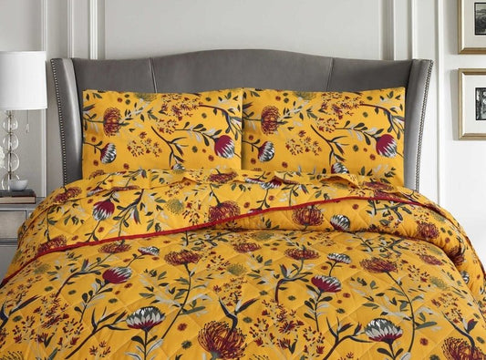Mustard Floral - Comforter Set - Windsorlino.com
