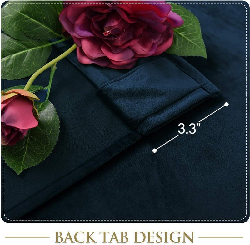 Navy Blue - Velvet Window Curtains (Ultra Soft) - Windsorlino.com