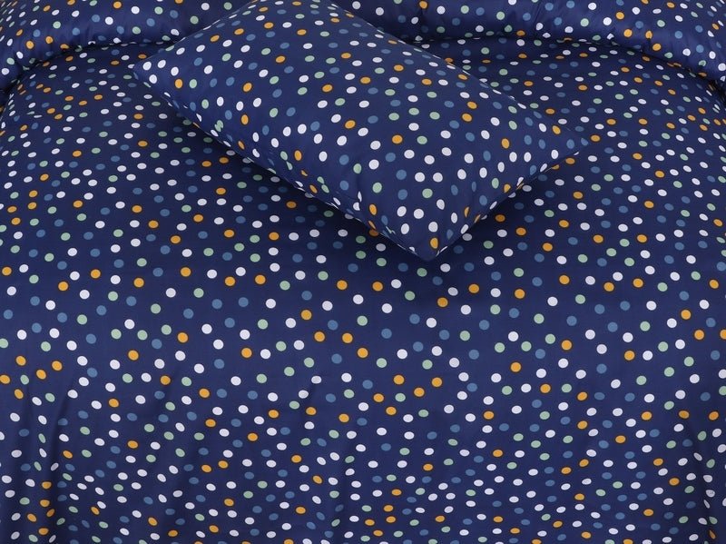 Navy Dottee - Bed Set - Windsorlino.com