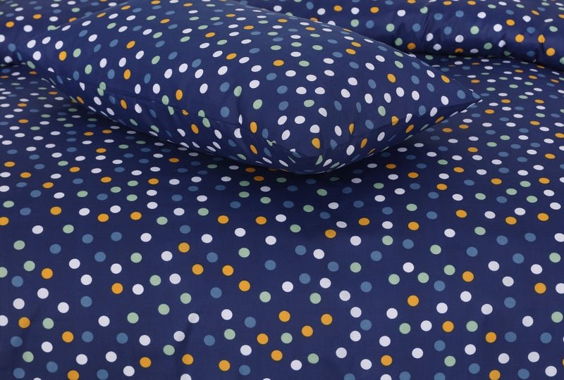 Navy Dottee - Bed Set - Windsorlino.com
