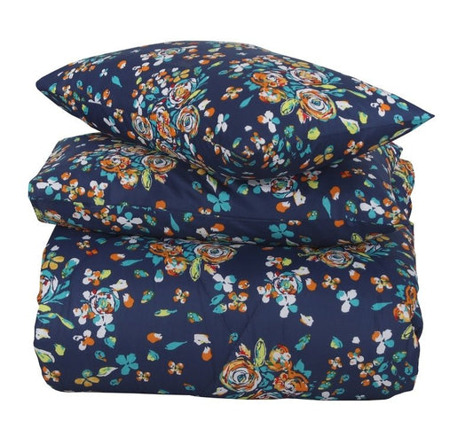 Navy Peony - Winter Razai Set - Windsorlino.com