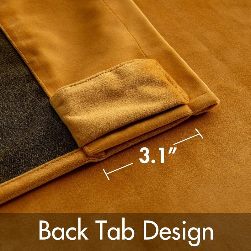 Ochre - Velvet Window Curtains (Ultra Soft) - Windsorlino.com