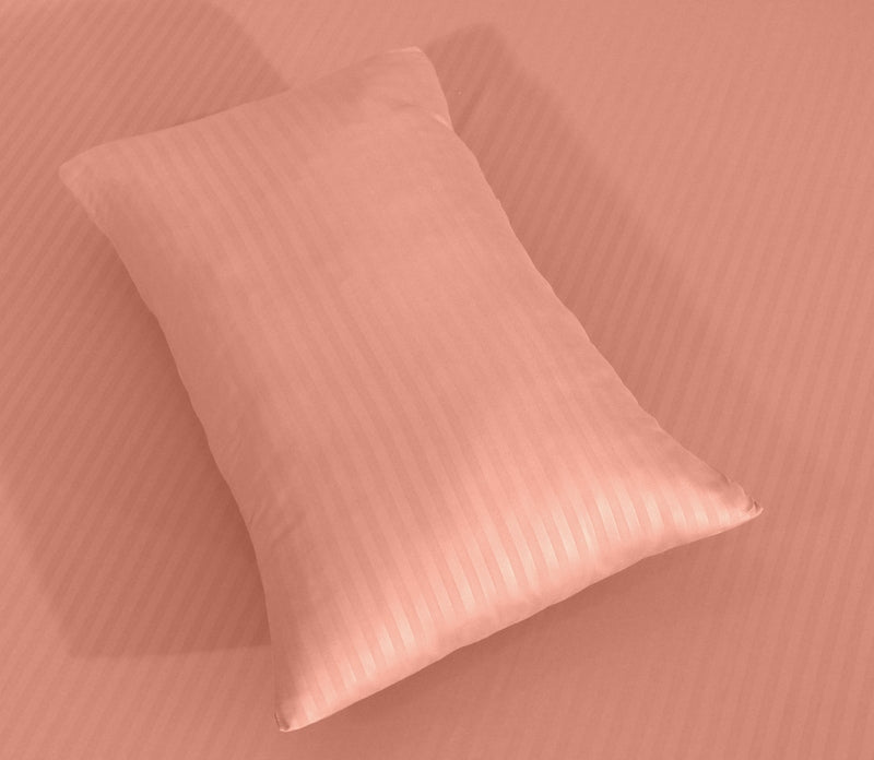 Peach Stripe - Luxury Fitted Sheet - Windsorlino.com