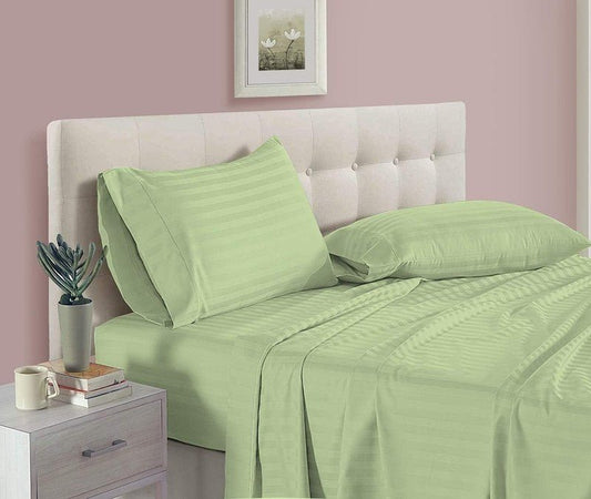 Pistachio Stripe - 7pcs Winter Razai/Quilt Set (Luxury) - Windsorlino.com