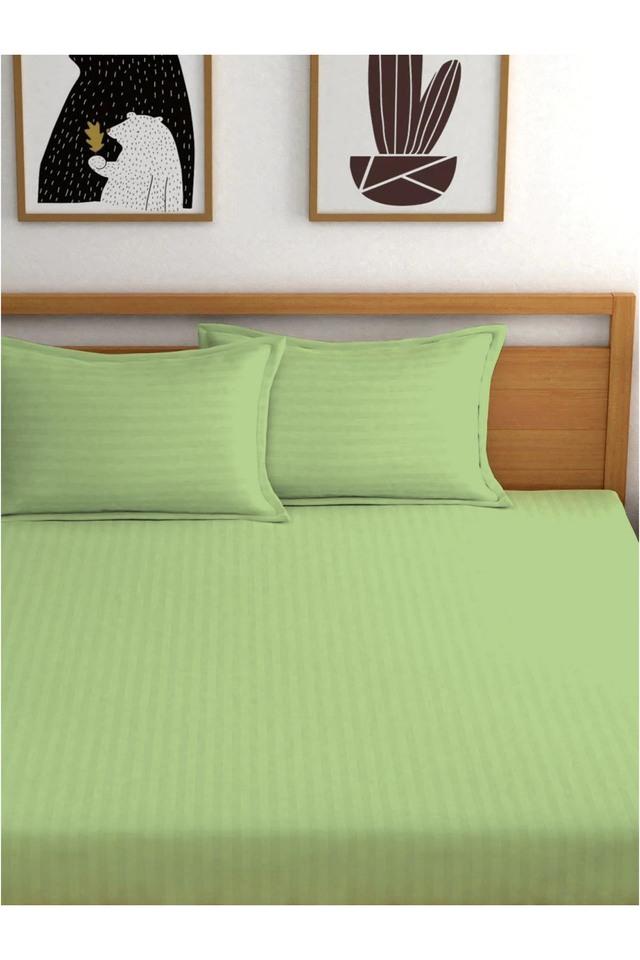 Pistachio Stripe - Luxury Fitted Sheet - Windsorlino.com