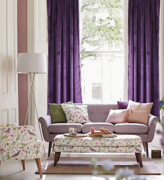 Plum - Velvet Window Curtains (Ultra Soft) - Windsorlino.com