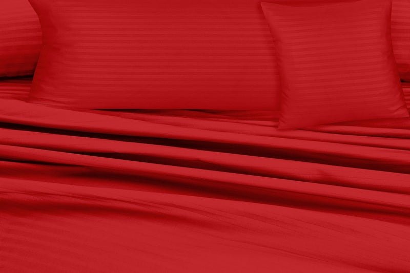 Red Stripe - Bed Sheet Set - Windsorlino.com