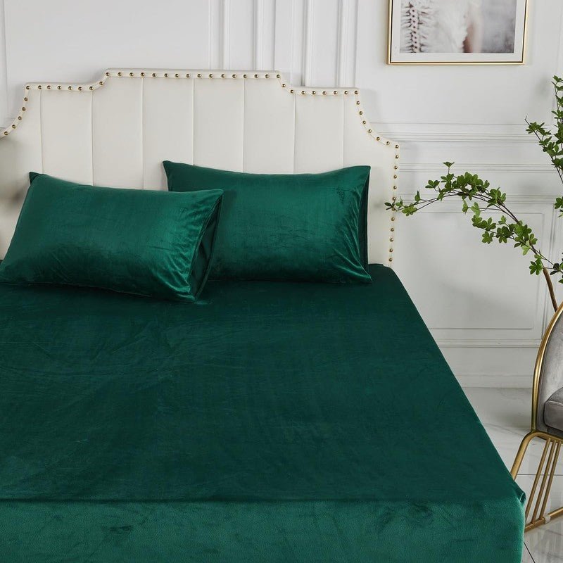 Teal Velvet - Luxury Fitted Sheet - Windsorlino.com