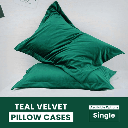 Teal Velvet - Pillow Cases - Windsorlino.com