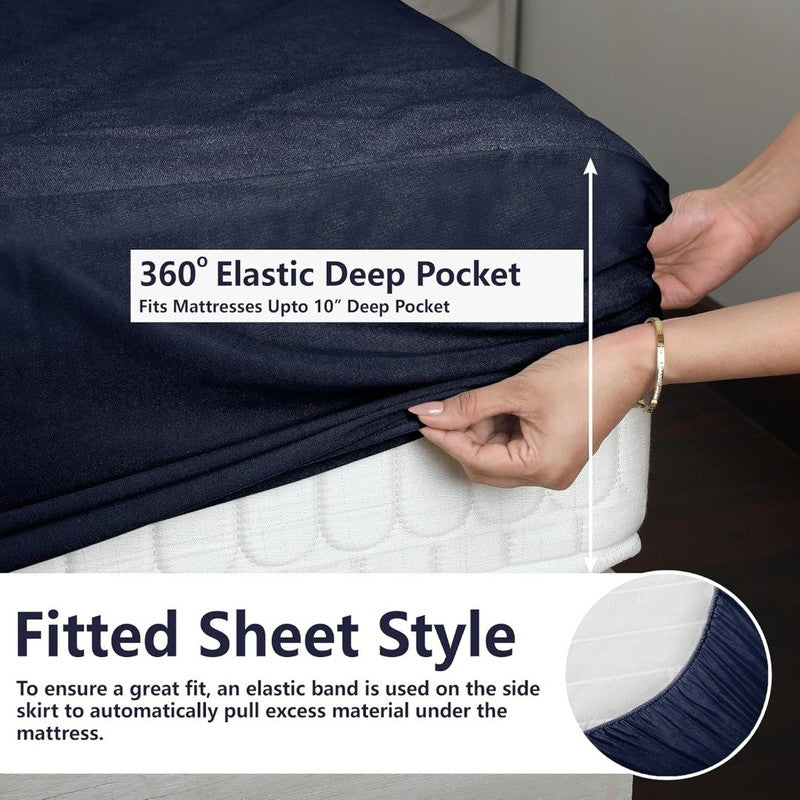 Water Proof - Fleece Mattress Protector (Blue) - Windsorlino.com
