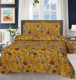 Mustard Floral- Bed Sheet Set